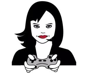 Mujer jugando