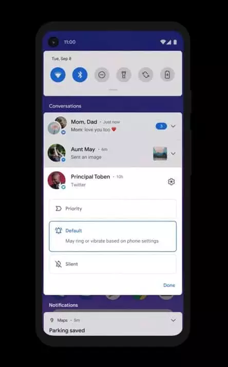 Notificaciones de conversación inteligentes que mejoran la administración y prioridad de estas